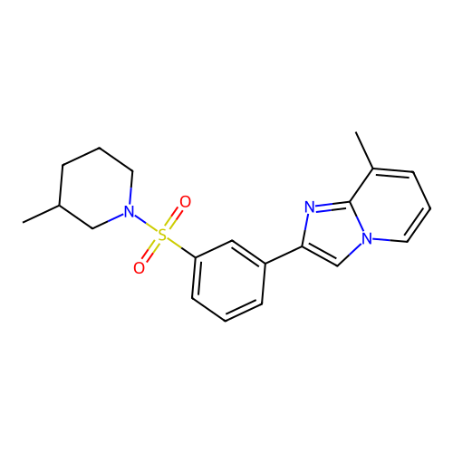 8-Methyl-2-{3-[(3-methylpiperidin-1-yl)sulfonyl]phenyl}imidazo[1,2-a]pyridine structure