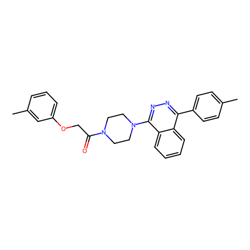 2-m-Tolyloxy-1-[4-(4-p-tolyl-phthalazin-1-yl)-piperazin-1-yl]-ethanone structure