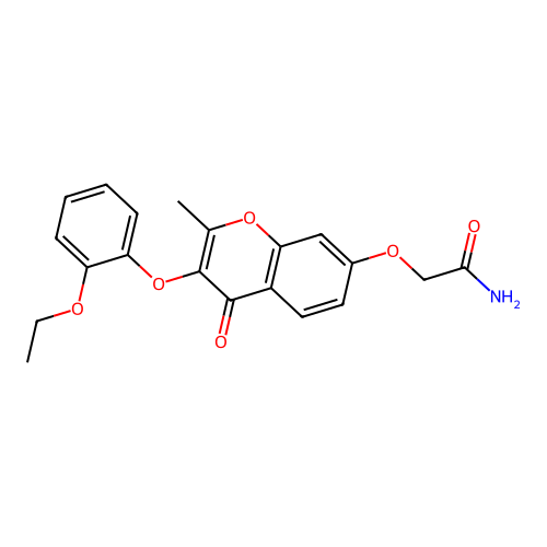 2-[3-(2-Ethoxyphenoxy)-2-methyl-4-oxochromen-7-yloxy]acetamide structure
