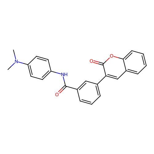 N-(4-(dimethylamino)phenyl)-3-(2-oxo-2H-chromen-3-yl)benzamide structure