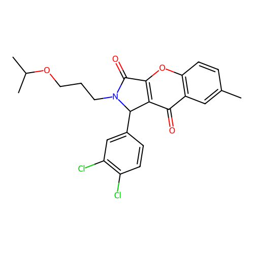 1-(3,4-dichlorophenyl)-2-(3-isopropoxypropyl)-7-methyl-1,2-dihydrochromeno[2,3-c]pyrrole-3,9-dione structure