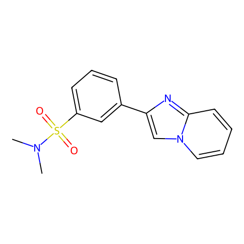 3-(imidazo[1,2-a]pyridin-2-yl)-N,N-dimethylbenzenesulfonamide structure
