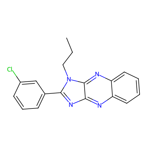 2-(3-chlorophenyl)-1-propyl-1H-imidazo[4,5-b]quinoxaline structure