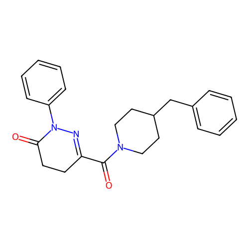 6-[(4-benzylpiperidin-1-yl)carbonyl]-2-phenyl-4,5-dihydropyridazin-3(2H)-one structure