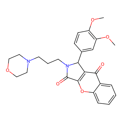 1-(3,4-dimethoxyphenyl)-2-(3-morpholin-4-ylpropyl)-1H-chromeno[2,3-c]pyrrole-3,9-dione structure