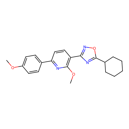3-(5-Cyclohexyl-1,2,4-oxadiazol-3-yl)-2-methoxy-6-(4-methoxyphenyl)pyridine structure