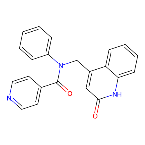N-((2-Oxo-1,2-dihydroquinolin-4-yl)methyl)-N-phenylisonicotinamide structure