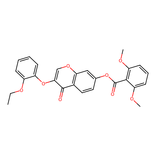 3-(2-ethoxyphenoxy)-4-oxo-4H-chromen-7-yl 2,6-dimethoxybenzoate structure