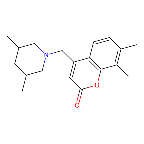 4-[(3,5-Dimethylpiperidin-1-yl)methyl]-7,8-dimethylchromen-2-one structure