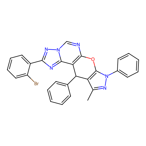 C28H19BrN6O structure