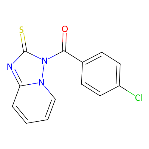 (4-chlorophenyl)(2-thioxo[1,2,4]triazolo[1,5-a]pyridin-3(2H)-yl)methanone structure
