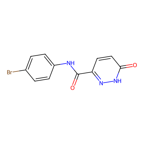 N-(4-bromophenyl)-6-oxo-1,6-dihydropyridazine-3-carboxamide structure