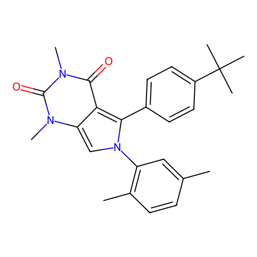 5-(4-(tert-butyl)phenyl)-6-(2,5-dimethylphenyl)-1,3-dimethyl-1H-pyrrolo[3,4-d]pyrimidine-2,4(3H,6H)-dione structure