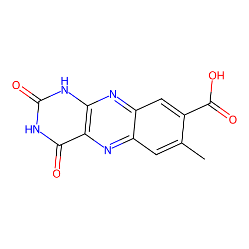 8-Carboxylumichrome structure