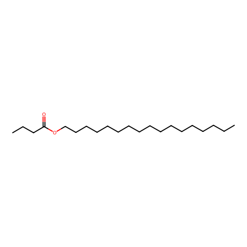 1-Heptadecanol, butanoate structure