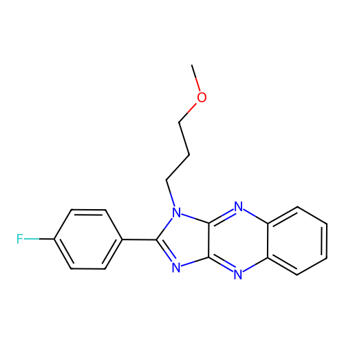 2-(4-fluorophenyl)-1-(3-methoxypropyl)-1H-imidazo[4,5-b]quinoxaline structure