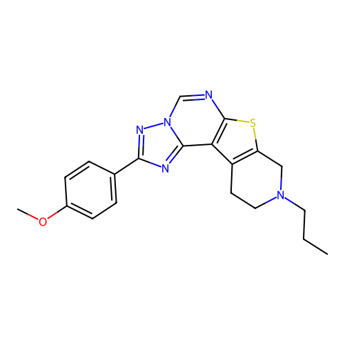 C20H21N5OS structure