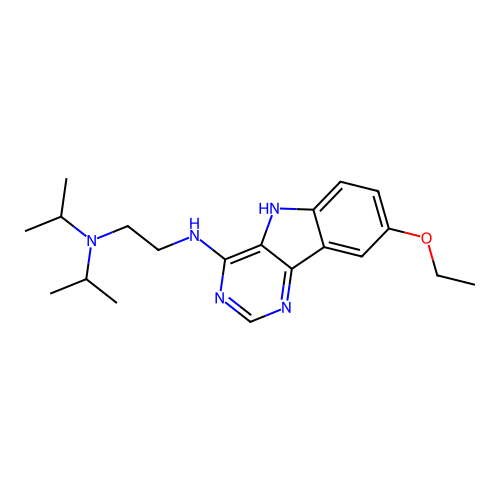 N'-(8-ethoxy-5H-pyrimido[5,4-b]indol-4-yl)-N,N-di(propan-2-yl)ethane-1,2-diamine structure
