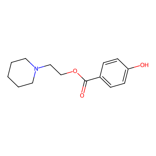 2-(Piperidin-1-yl)ethyl 4-hydroxybenzoate structure