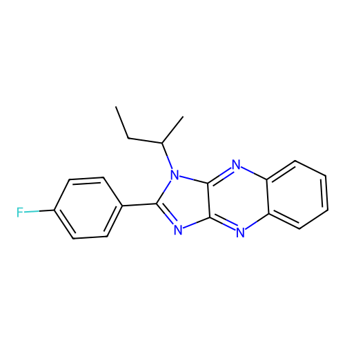 1-(butan-2-yl)-2-(4-fluorophenyl)-1H-imidazo[4,5-b]quinoxaline structure