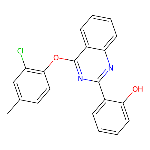 2-[4-(2-Chloro-4-methylphenoxy)-2-quinazolinyl]phenol structure