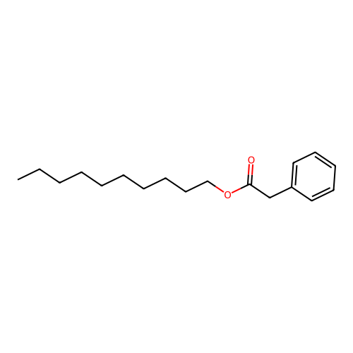 Benzeneacetic acid, decyl ester structure