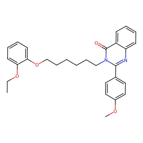 3-(6-(2-ethoxyphenoxy)hexyl)-2-(4-methoxyphenyl)quinazolin-4(3H)-one structure