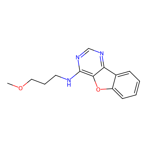 N-(3-methoxypropyl)[1]benzofuro[3,2-d]pyrimidin-4-amine structure