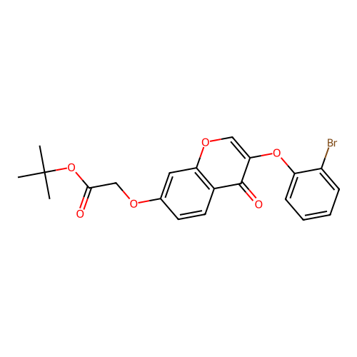 Tert-butyl 2-[3-(2-bromophenoxy)-4-oxochromen-7-yl]oxyacetate structure