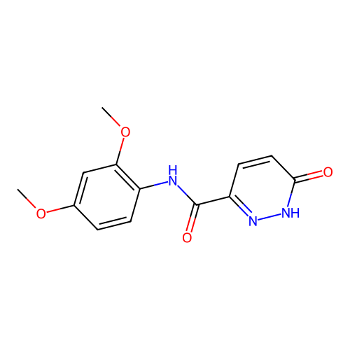 N-(2,4-dimethoxyphenyl)-6-oxo-1,6-dihydropyridazine-3-carboxamide structure