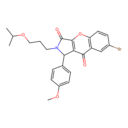 7-bromo-2-(3-isopropoxypropyl)-1-(4-methoxyphenyl)-1,2-dihydrochromeno[2,3-c]pyrrole-3,9-dione structure