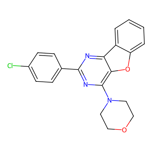 2-(4-Chlorophenyl)-4-(morpholin-4-yl)[1]benzofuro[3,2-d]pyrimidine structure