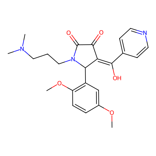 5-(2,5-dimethoxyphenyl)-1-[3-(dimethylamino)propyl]-3-hydroxy-4-(pyridine-4-carbonyl)-2,5-dihydro-1H-pyrrol-2-one structure
