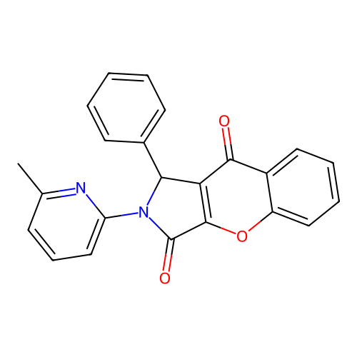 2-(6-Methylpyridin-2-yl)-1-phenyl-1,2-dihydrochromeno[2,3-c]pyrrole-3,9-dione structure