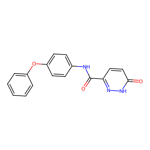 6-oxo-N-(4-phenoxyphenyl)-1,6-dihydropyridazine-3-carboxamide structure