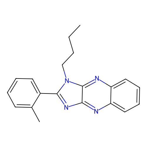 1-butyl-2-(2-methylphenyl)-1H-imidazo[4,5-b]quinoxaline structure