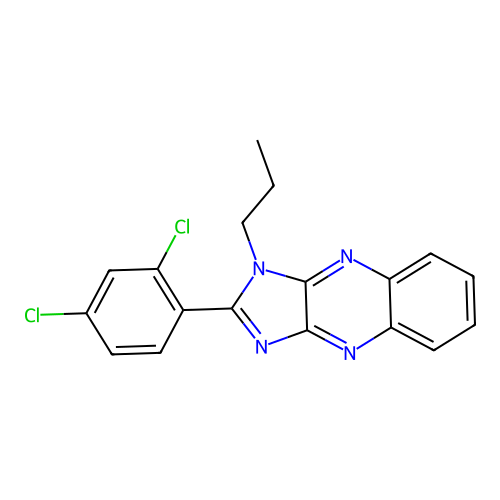 2-(2,4-dichlorophenyl)-1-propyl-1H-imidazo[4,5-b]quinoxaline structure