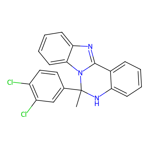 6-(3,4-Dichlorophenyl)-6-methyl-5,6-dihydrobenzimidazo[1,2-c]quinazoline structure