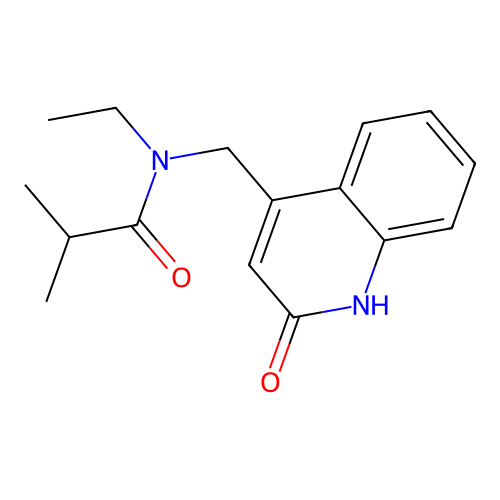 N-Ethyl-N-(2-hydroxy-quinolin-4-ylmethyl)-isobutyramide structure