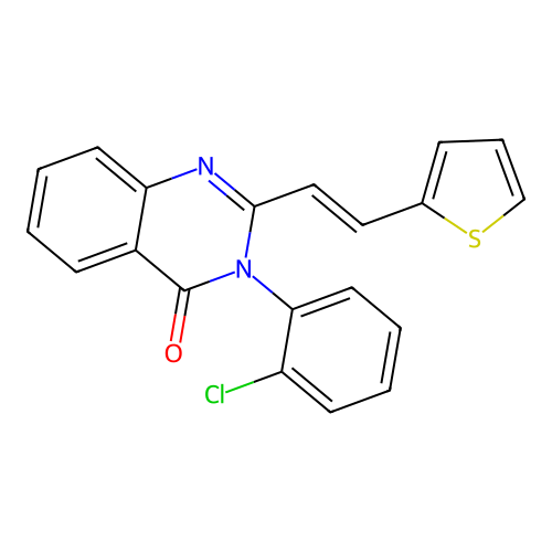 3-(2-chlorophenyl)-2-[(E)-2-(thiophen-2-yl)ethenyl]quinazolin-4(3H)-one structure