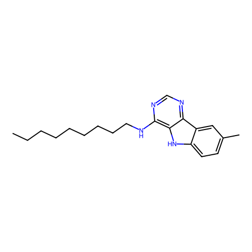 8-methyl-N-nonyl-5H-pyrimido[5,4-b]indol-4-amine structure