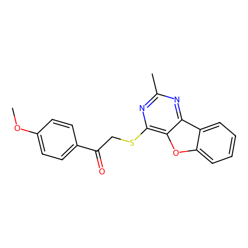 1-(4-methoxyphenyl)-2-((2-methylbenzofuro[3,2-d]pyrimidin-4-yl)thio)ethanone structure