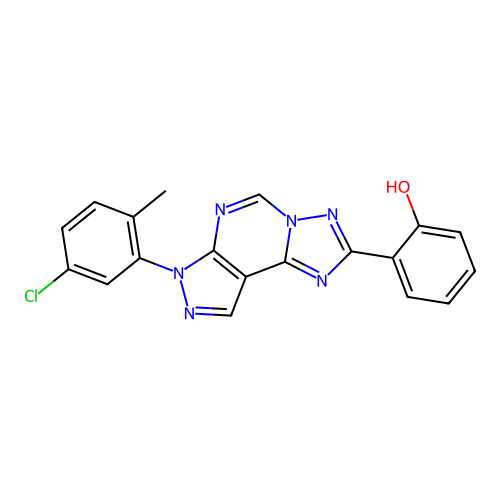 C19H13ClN6O structure