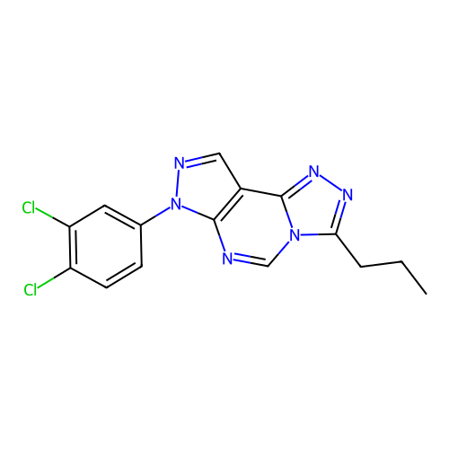 7-(3,4-dichlorophenyl)-3-propyl-7H-pyrazolo[4,3-e][1,2,4]triazolo[4,3-c]pyrimidine structure