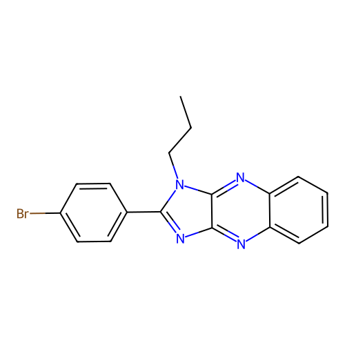 2-(4-bromophenyl)-1-propyl-1H-imidazo[4,5-b]quinoxaline structure