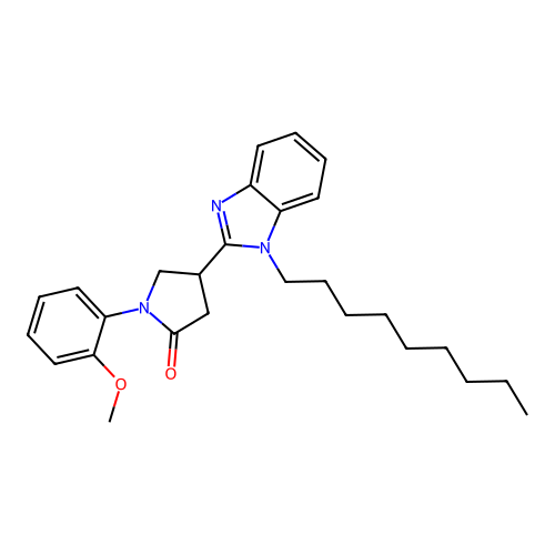 1-(2-methoxyphenyl)-4-(1-nonyl-1H-benzimidazol-2-yl)pyrrolidin-2-one structure