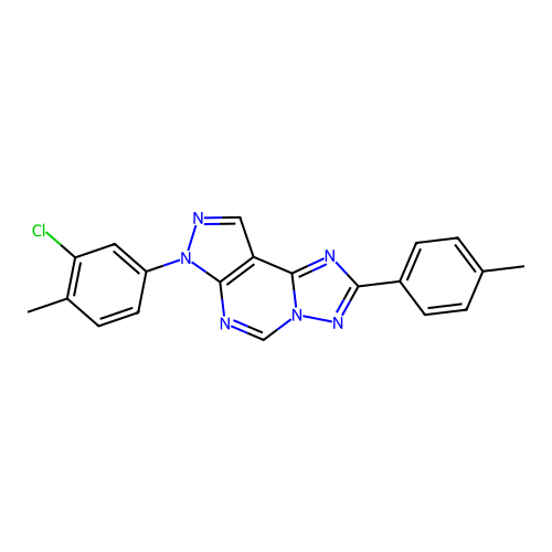 7-(3-chloro-4-methylphenyl)-2-(4-methylphenyl)-7H-pyrazolo[4,3-e][1,2,4]triazolo[1,5-c]pyrimidine structure