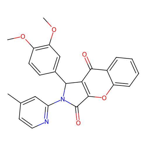 1-(3,4-dimethoxyphenyl)-2-(4-methylpyridin-2-yl)-1,2-dihydrochromeno[2,3-c]pyrrole-3,9-dione structure