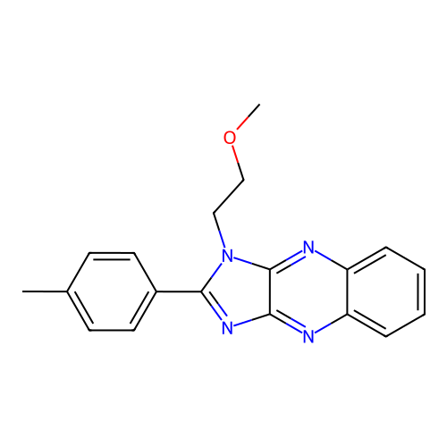1-(2-methoxyethyl)-2-(4-methylphenyl)-1H-imidazo[4,5-b]quinoxaline structure