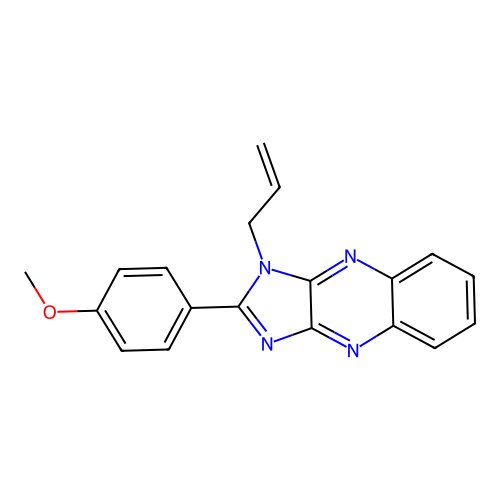 1-allyl-2-(4-methoxyphenyl)-1H-imidazo[4,5-b]quinoxaline structure